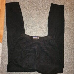 Vintage Patagonia Capilene Pants Womens X Small Black Thermal Base Layer USA 90s